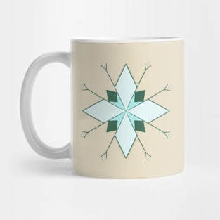 Green art deco snowflake Mug